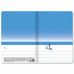 BRAUBERG / Notebooks 40 l. checkered cover SoftTouch, SET 3 pcs., beige paper 70 g / m2, stitching, А5 (147х210 mm), JOY