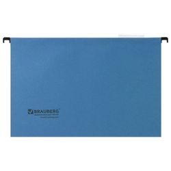 Hanging folder A4/Foolscap (406х245 mm), up to 80 sheets, SET of 10 PCs, blue cardboard, BRAUBERG (Italy)
