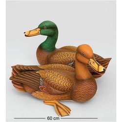 Decor and Gift / Wooden figurine "A pair of ducks" 60 cm