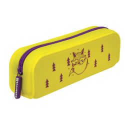 Pencil case-cosmetic bag BRAUBERG, silicone, Fox, 20х5х6 cm