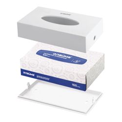 ЛАЙМА / Tabletop / wall-mounted cosmetic tissue dispenser, plastic, white