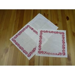 Карельские узоры / Square napkin