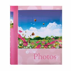 Photo album BRAUBERG 20 magnetic sheets, 23х28 see "Marvelous meadow", pink