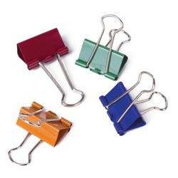 Clips for papers FISMA SET 12 PCs, 25 mm, 100 sheets, colored cardboard box