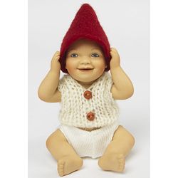 Birgitte Frigast / Кукла фарфоровая Baby Buller, 10 см