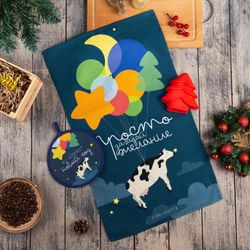 Этель / Ethel / Gift set "Happy New Year" kitchen towel, potholder, silicone mold