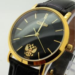 Слава / Slava / Orologio da polso Logo "Premier" Stemma della Federazione Russa 1129378 / 300-2035