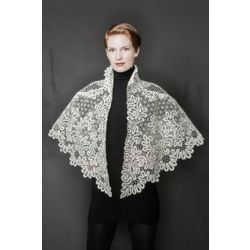Снежинка / Snowflake / Women's lace drape with a pattern of trefoil
