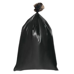ЛЮБАША / Garbage bags 120 l, black on a roll 10 pcs., LDPE, 20 microns, 67x100 cm (± 5%), economy