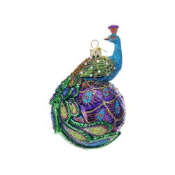 Kurts Adler / Arbre de Noël jouet "Boule" Paon ", 13 cm