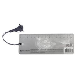 Bookmark for books 3D, BRAUBERG, three-dimensional, "Wolf" with a decorative lace tie