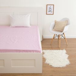 Этель / Bed sheet Pink cage 150 * 210 cm, 100% cotton, calico