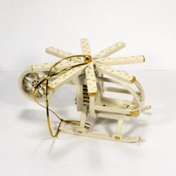 Toy Christmas tree "Helicopter small" 1013 White winter