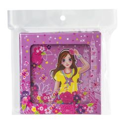 BRAUBERG / Notebook "Fashionista" SMALL FORMAT (130x130 mm) A6, 56 sheets, hardcover, metal. lock, gift wrap, music + mirror, line