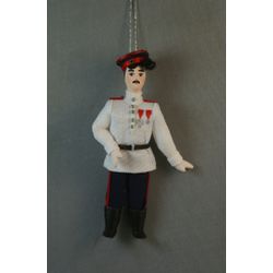Потешный промысел / Porcelain souvenir doll "Don Cossack, 19th century"