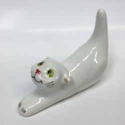 Porcelain figurine "Kitty white" 5 cm