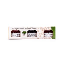 Gift set "GREEN" - the jam "Russian forest" raspberries, strawberries, cranberries/blueberries