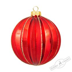 Holiday Classics / Ball "Red pumpkin", 8 cm, 6 pieces