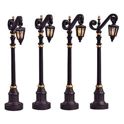 Set of antique lanterns, 4 pieces, light, 14x10.2x2 cm, batteries, LEMAX