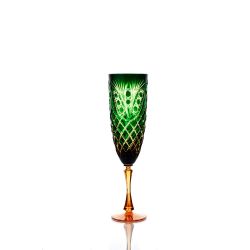 Гусевской Хрустальный завод / Set of crystal glasses for water "Pharaoh" amber-green 6 pieces