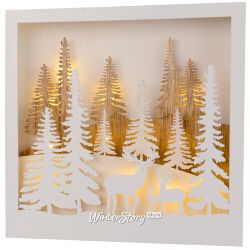 Kaemingk / New Year's lamp Olenya Edge 25 * 25 cm battery operated, 12 LED lamps