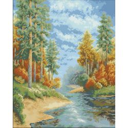 Опт-картина / Point de croix forêt russe
