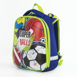 BRAUBERG PREMIUM pack, 2 compartments, with keyring, boys, "Super-balls", 38х29х18 cm