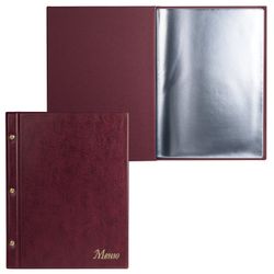Folder "Menu" on three screws with 10 files 220х320 mm, grey, "DPS"