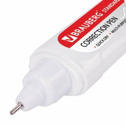 Pen-corrector BRAUBERG, 10ml, metal tip, box suspension