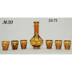 Вятский сувенир / Set "Gift" vase and 6 glasses