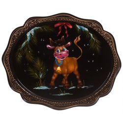 Жостово / Tray, author Yurasova I. 38x30 cm