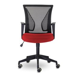 Armchair BRABIX Wings MG-309, plastic black, mesh, black / red