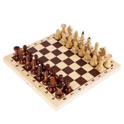 GamesDealer / Satranç "Kirovskie" küçük (Rusya, ahşap, 29x29x5 cm)