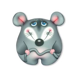Anti-stress toy "Mouse-conscious" large, grey