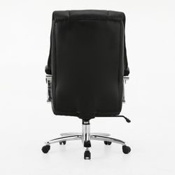 BRABIX PREMIUM "Bomer HD-007" armchair, 250 kg, recycled leather, chrome, black