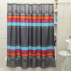 Доляна / Doliana / Bathroom Curtain "Abstraction", 180 × 180 cm, polyester
