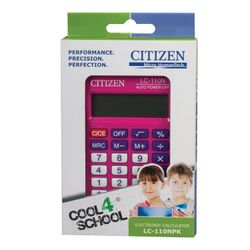 Calcolatrice tascabile CITIZEN LC-110NRPK, SMALL (89x59 mm), 8 cifre, doppia alimentazione, ROSA