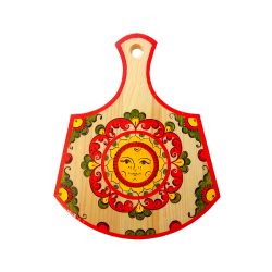 Беломорские узоры / Board kitchen wooden "Pyermogori painting. Sun" 23 cm