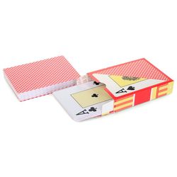 GamesDealer / Pokerkarten "Texas Holdem" 100% Plastik, rotes Hemd