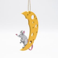 Toy Christmas tree "Rat on the Moon" 7047
