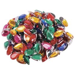 Rhinestones for creativity "Drop", color assorted, 8х13 mm, 30 grams, TREASURE ISLAND