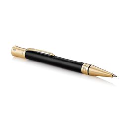 Ballpoint pen PARKER "Duofold Classic Black GT" case, black-plated details, black