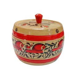 Беломорские узоры / Wooden barrel "Mezen painting" 8 cm