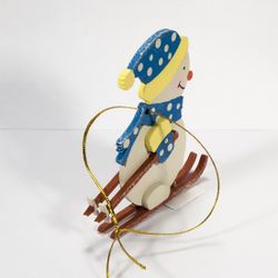 Toy Christmas tree "Snowman on skis in a cap" 650-3