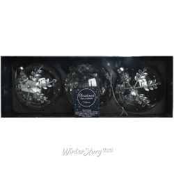 Kaemingk / Set of glass balls Cristalline 8 cm, 3 pcs