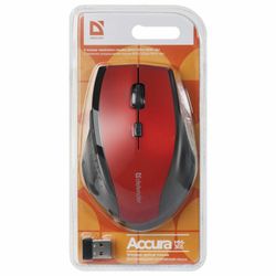 DEFENDER / Wireless Mouse Accura MM-365, USB, 5 buttons + 1 wheel-button, optical, red