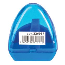 BRAUBERG BELL sharpener with container, plastic, cone-shaped, shell color assorted