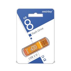 SMARTBUY / Flash Drive 8 GB, Glossy, USB 2.0, Orange