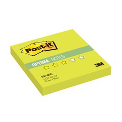POST-IT / Self-adhesive block (sticker) ORIGINAL "Spring", 76x76 mm, 100 sheets, light green neon
