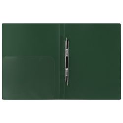 Classeur avec classeur en métal et poche intérieure BRAUBERG "Diagonal", vert foncé, jusqu'à 100 feuilles, 0,6 mm